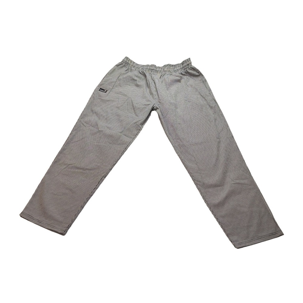 Chefwear Inc Houndstooth Chef Pants Men's 2Xl Black White Micro Check